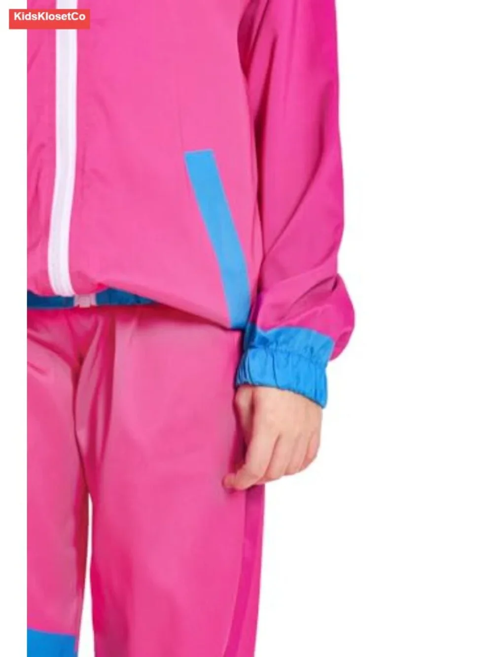 Kids Boys 80s Retro Tracksuit Costume Set with Headband Long Sleeve